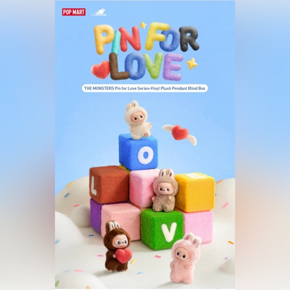 Labubu T pin for love plush pendant new drop August 28th V4 - Picture 3 of 8